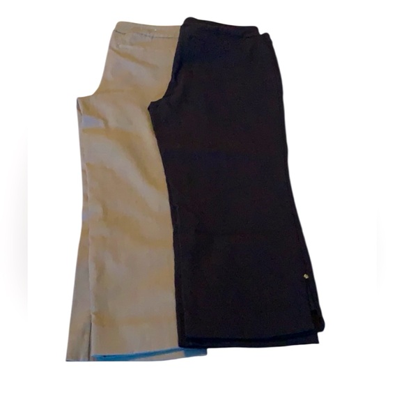 ✌🏼Pair of 2 Stretch Crop Pants - Picture 1 of 7